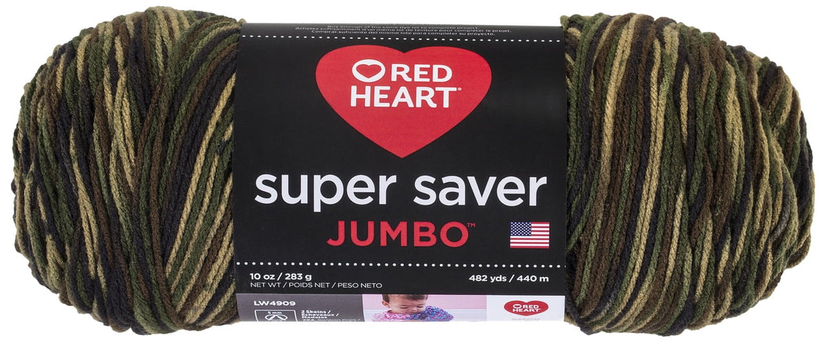 Red Heart® Super Saver® Jumbo #4 Medium Acrylic Yarn, 744 Yards