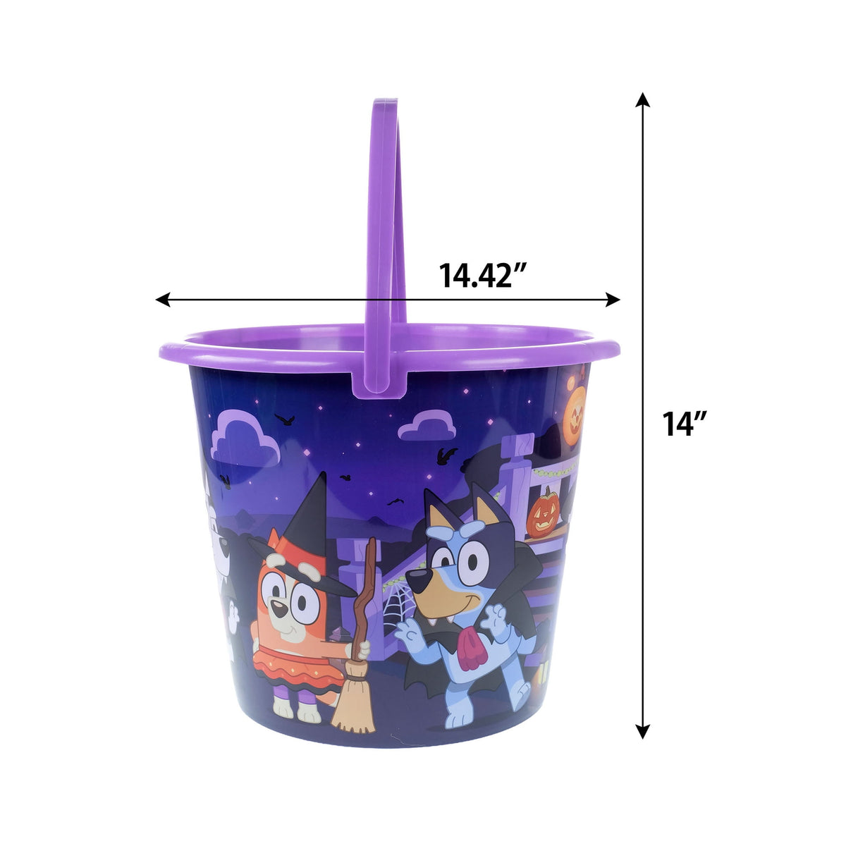 Bluey Jumbo Plastic Halloween Candy Carrier Bucket