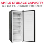Frigidaire Upright Freezer 6.5 Cu. Ft. Platinum Silver - EFRF698
