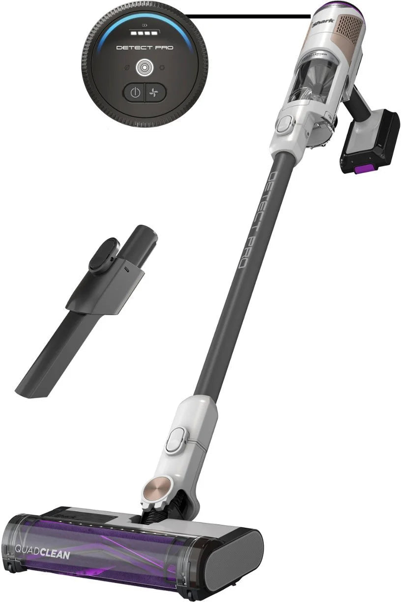 Shark Cordless HEPA QuadClean Multi-Surface Stick Vacuum, Grey/Brass - R-IW1111 (Refurbished)