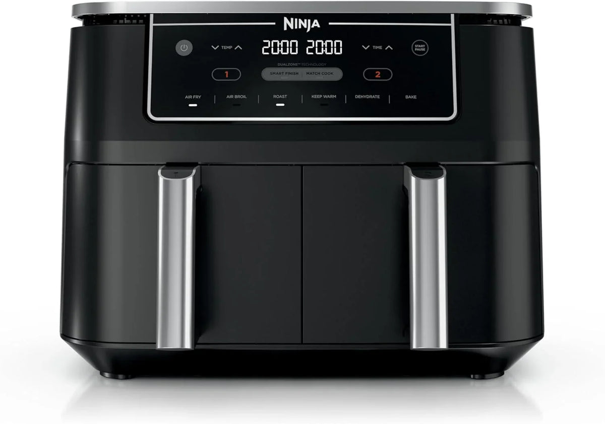 Ninja Foodi 10 QT 6-in-1 DualZone Smart XL Air Fryer, 2 Independent 5 QT Baskets, Grey - DZ550