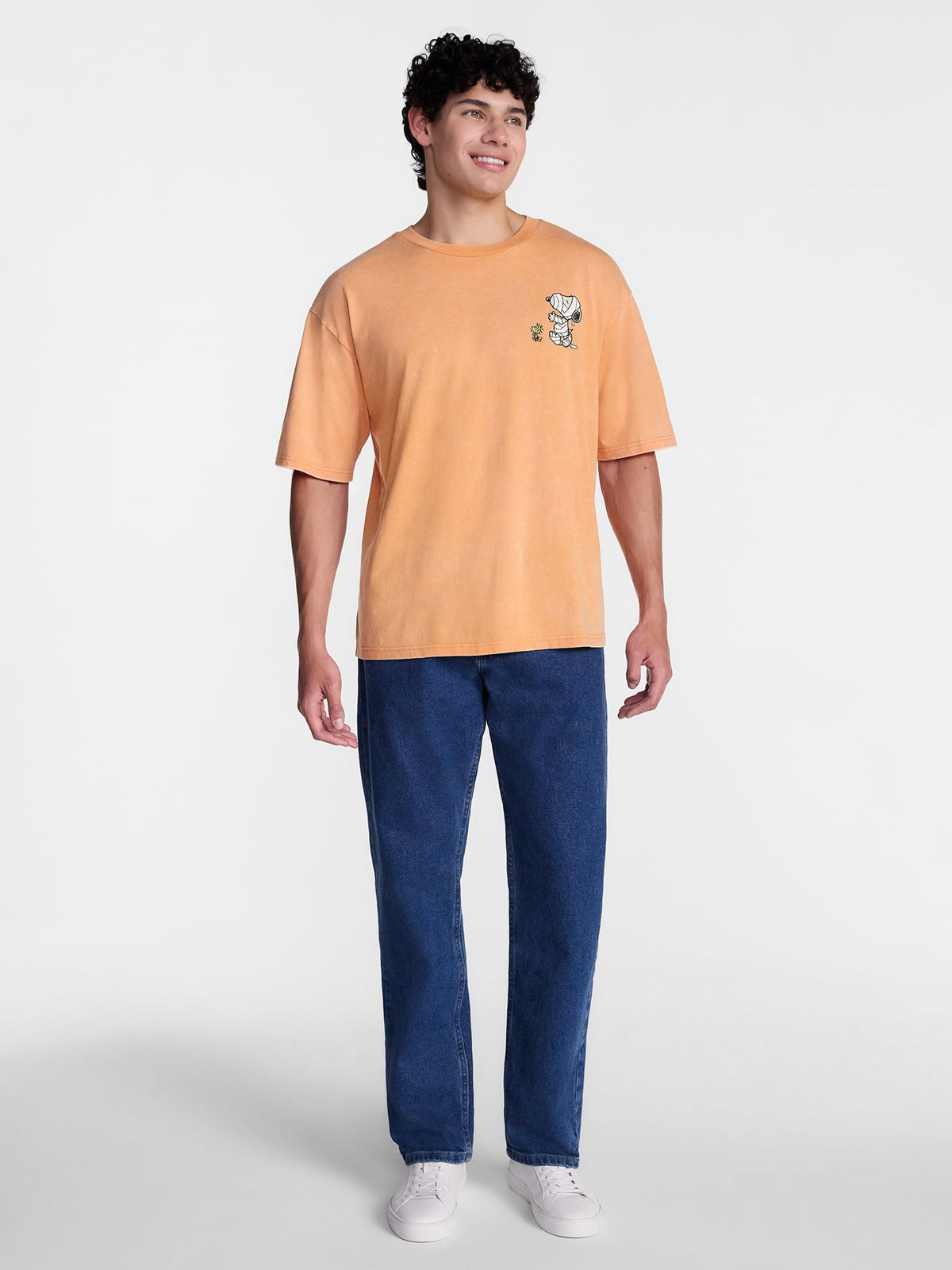 Snoopy Peanuts Men's and Big Men's Halloween Front and Back Graphic Tee, Sizes XS-5XL