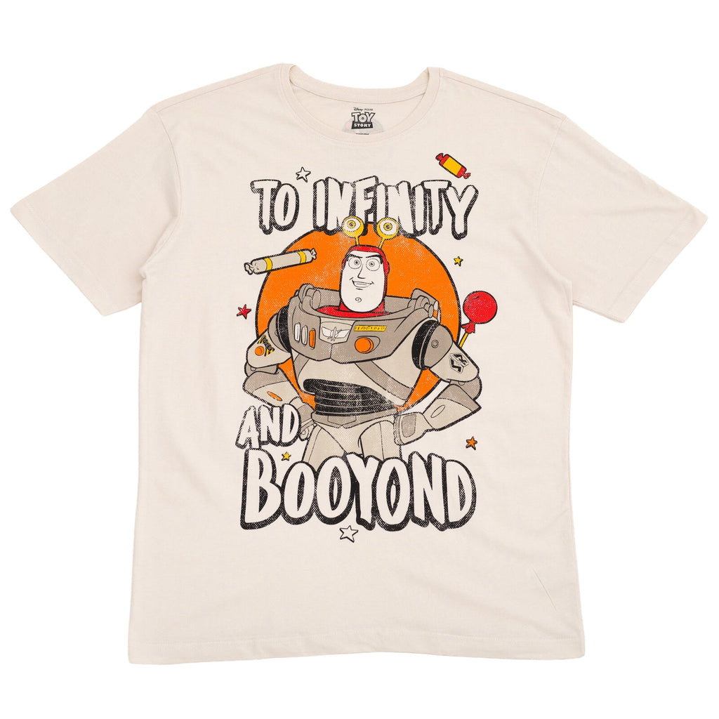 Disney Toy Story Men's Short Sleeve T-Shirt Buzz Alien Beige
