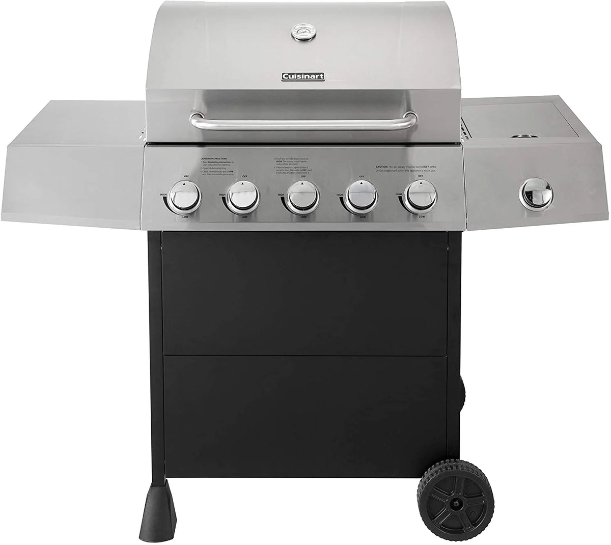 Cuisinart Five Burner Propane Gas Grill With Side Burner - CGG-8500