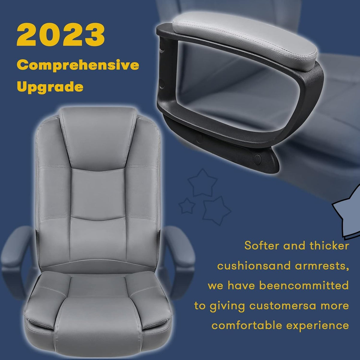 400 LBS Big And Tall Heavy Duty Ergonomic High-Back Office Chair