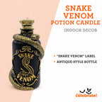 Snake Venom Potion Candle, Black and Gold, 6.7", Halloween by Way To Celebrate