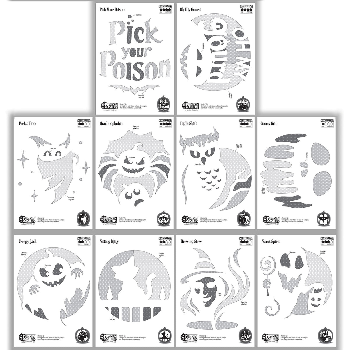 Halloween Pumpkin Carving Kit, 15 Pieces, by Pumpkin Masters