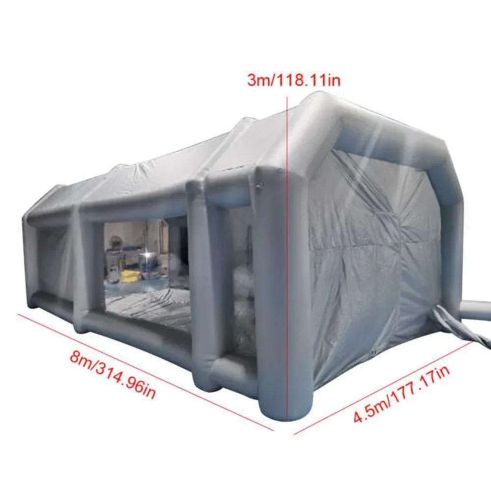Inflatable Car Paint Spray Booth Work Tent With Filter System 26 x 15 x 10 Ft