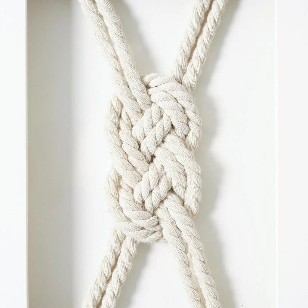 3-Piece Framed Nautical Knots Wall Decor Set, Natural Finish - 14in H x 11in L x 1.25in D