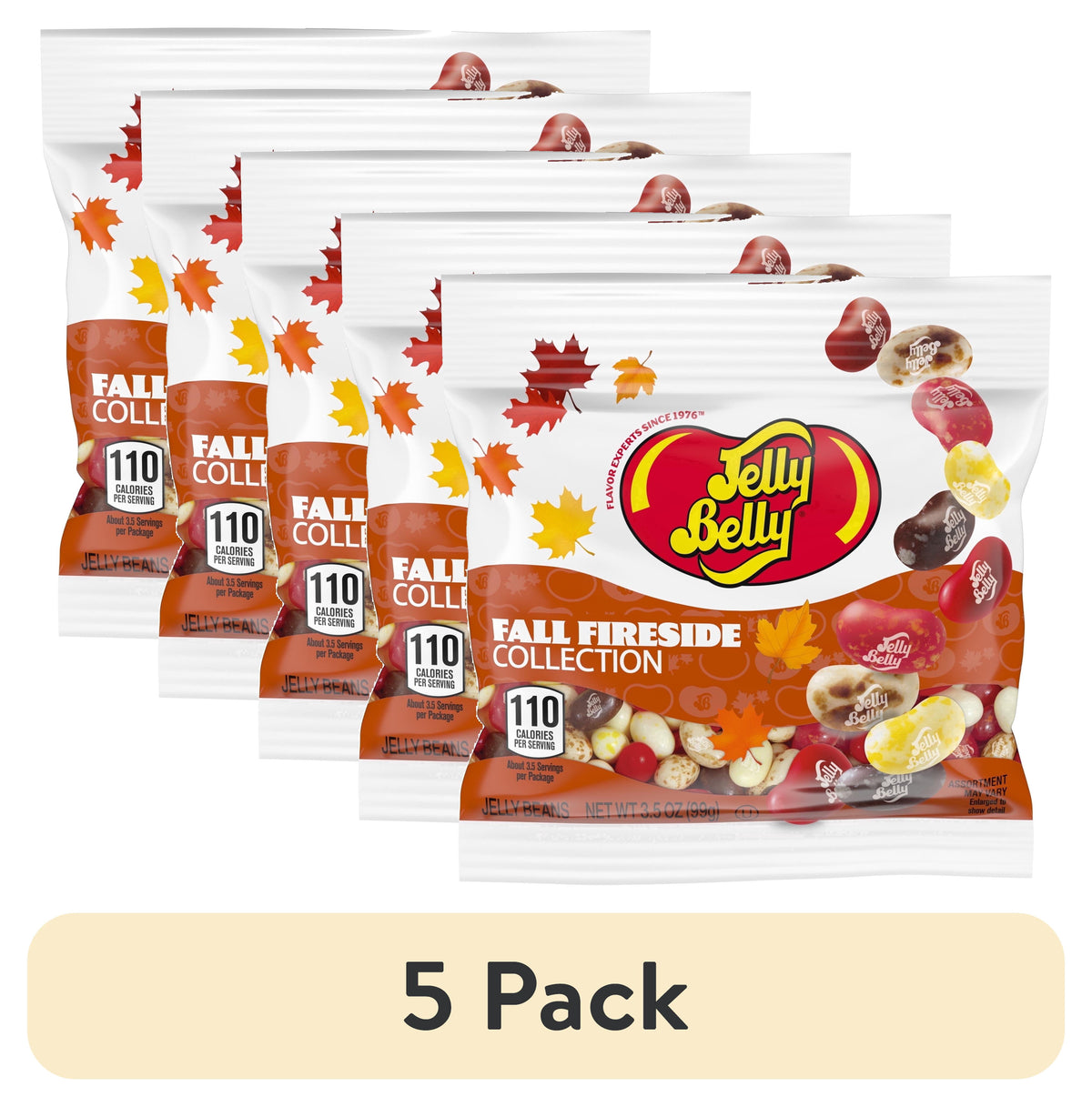 Jelly Belly Fall Fireside Jelly Bean Collection - 3.5 oz Bag - Gourmet Autumn Flavor Mix – Seasonal Candy Assortment