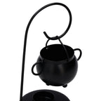 Metal Cauldron Tealight Warmer, Black, 9", Halloween by Way To Celebrate