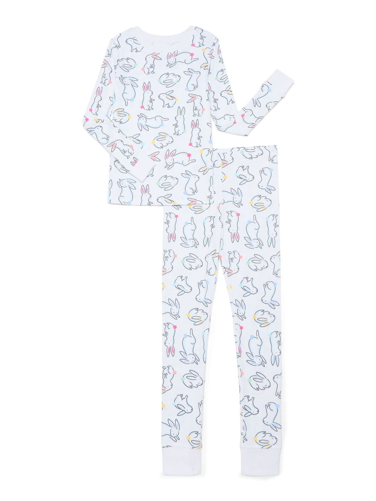 Halloween Girls' Tight Fit Long Sleeve Top and Pants Pajama Set from Way to Celebrate, 2-Piece, Sizes 4-10