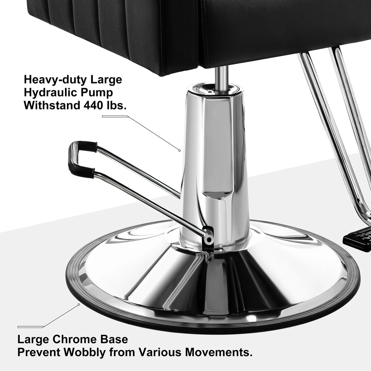 Baasha Reclining Salon Chair With Heavy Duty Hydraulic Pump