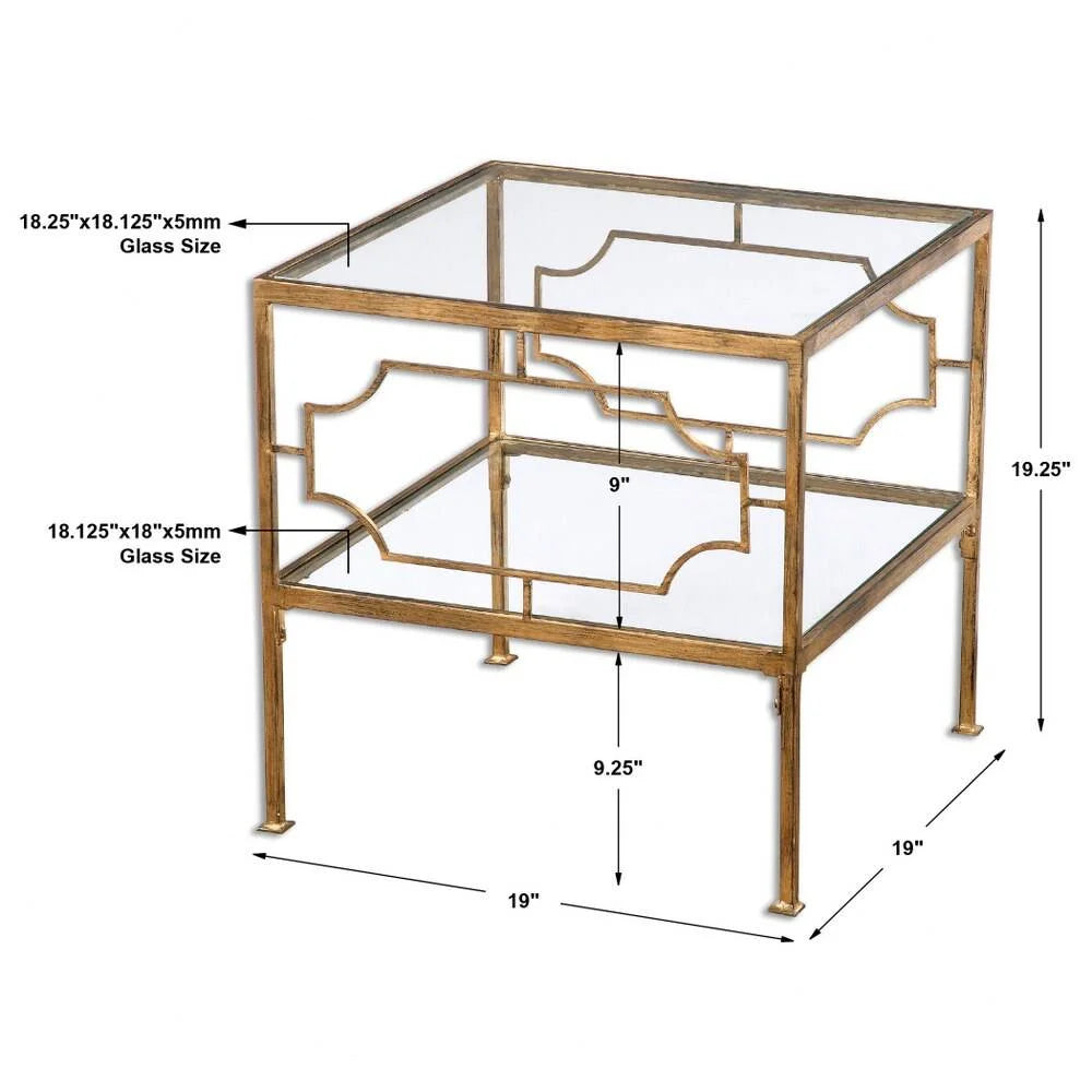 Bailey Street Home Cube Table 19 inch Wide By 19 inch Deep Clear Tempered Glass - 208-Bel-1874331
