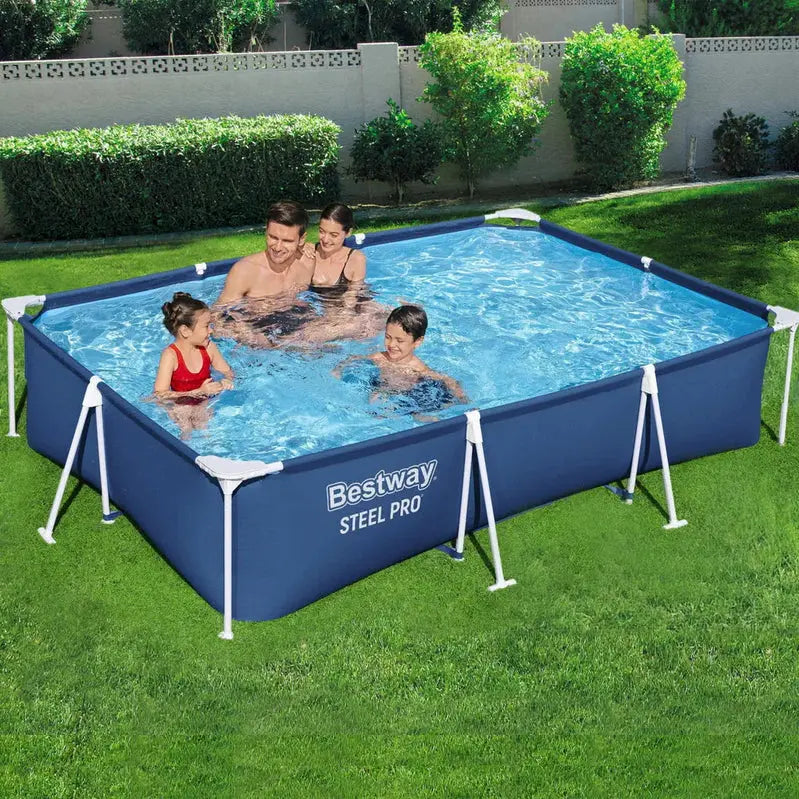 Bestway Steel-Frame Above-Ground Swimming Pool With Filter Pump - Rust-Resistant Build