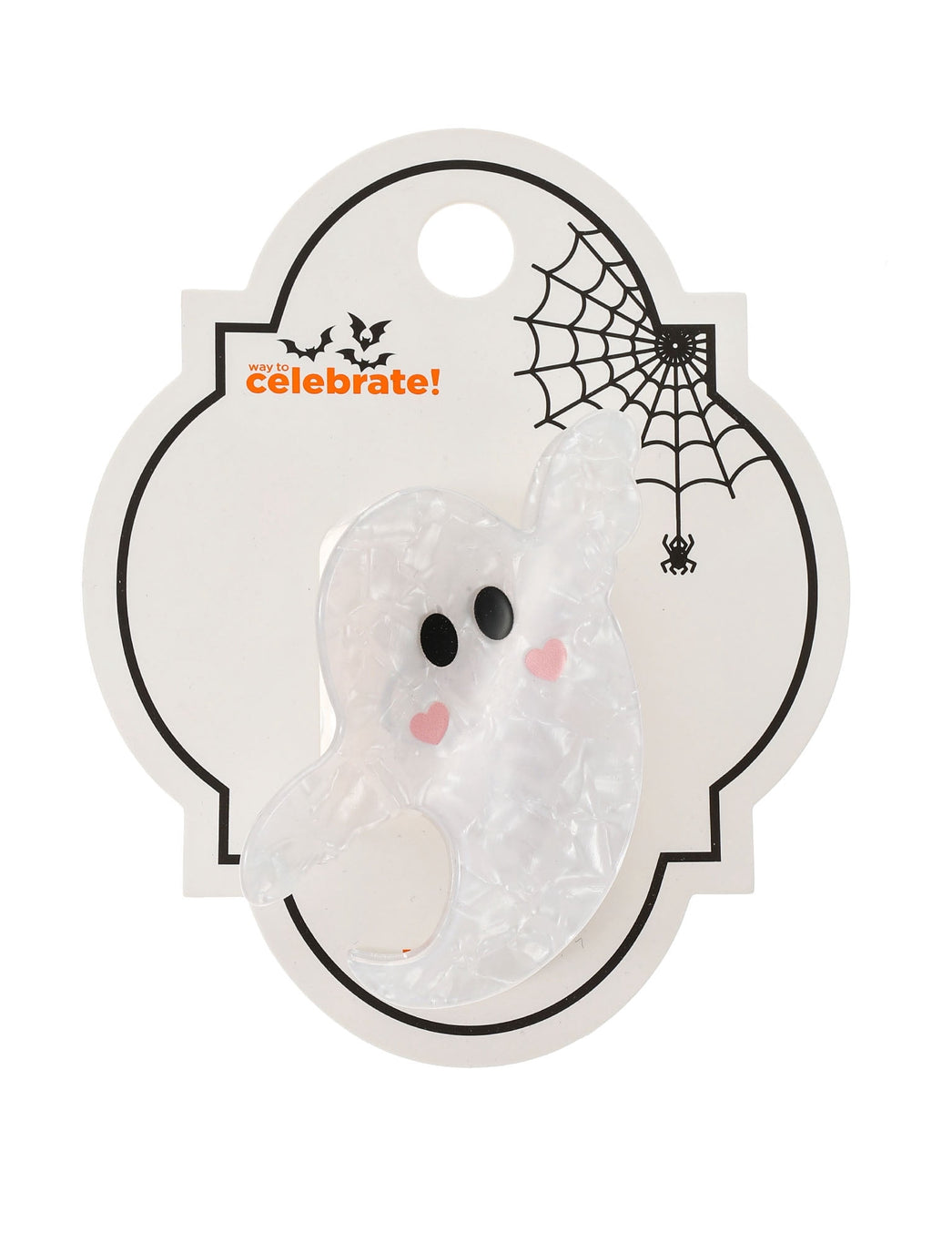 Way to Celebrate Women's Halloween Ghost Claw Clip, Multicolor, 1 Piece