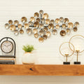 Gold Metal Plate Wall Decor With Textured Pattern - 38.5in L x 1.8in W x 16.5in H