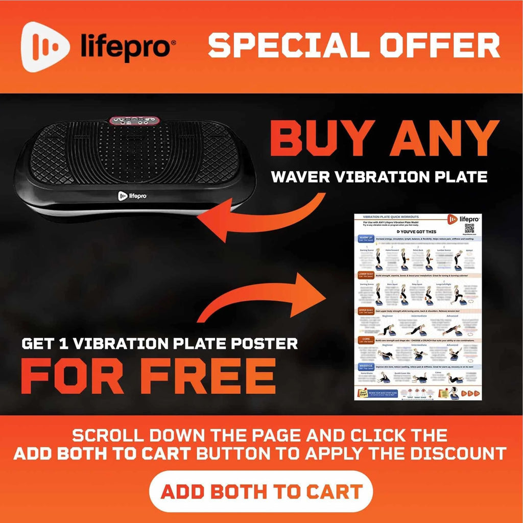 LifePro Waver Vibration Plate Exercise Machine With Remote And Exercise Bands