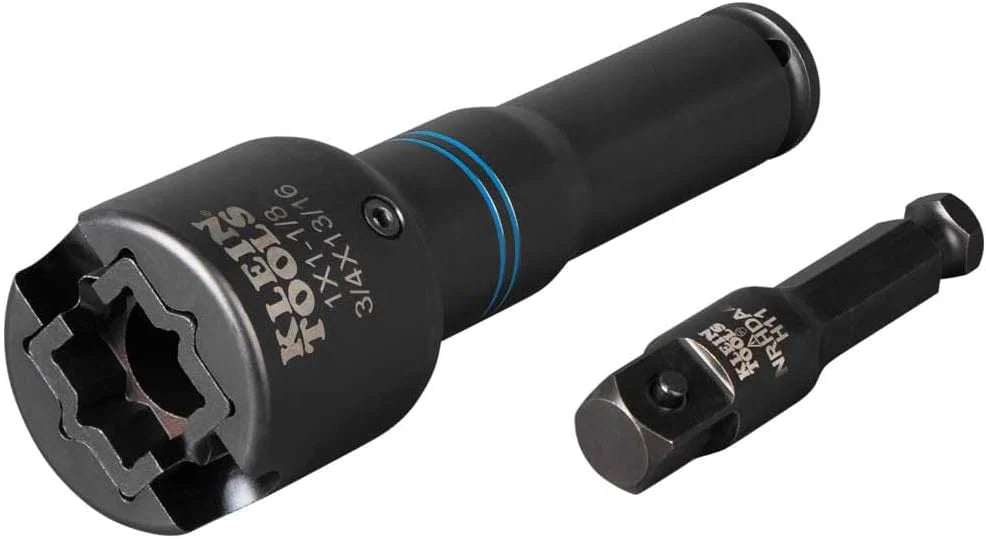 Klein Tools Single-Ended Impact Socket, 3/4-Inch, 1-Inch And 1-1/8-Inch - NRHD3
