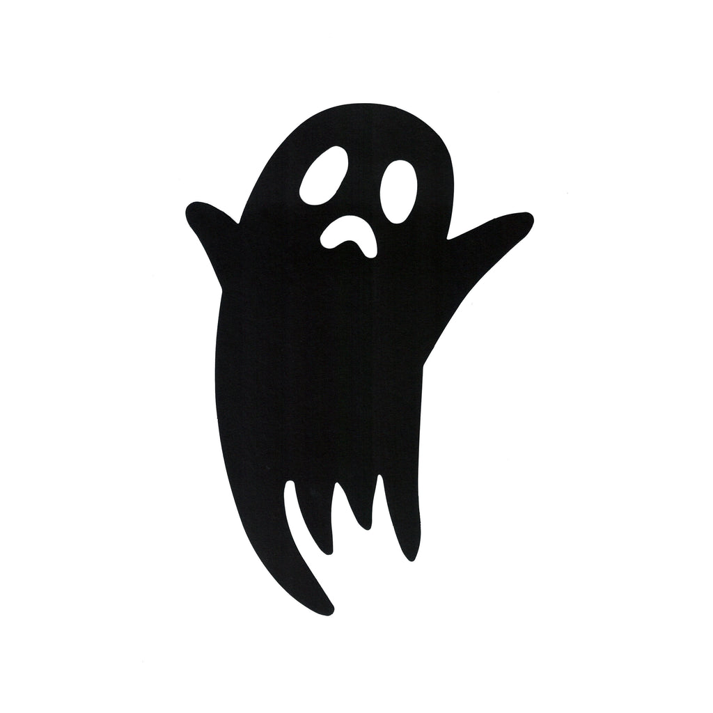 Paper Ghost Cutouts Decoration, Black, 12 Pieces, Halloween by Way To Celebrate
