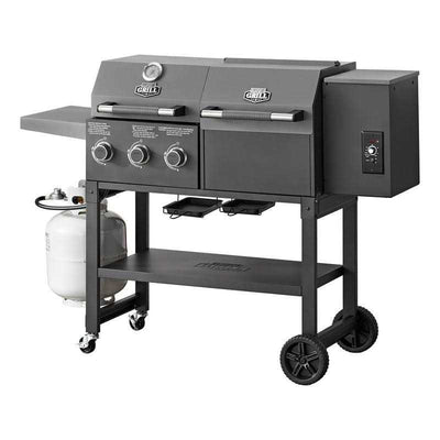 Expert Grill 3 Burner Gas Grill And Pellet Smoker Combo
