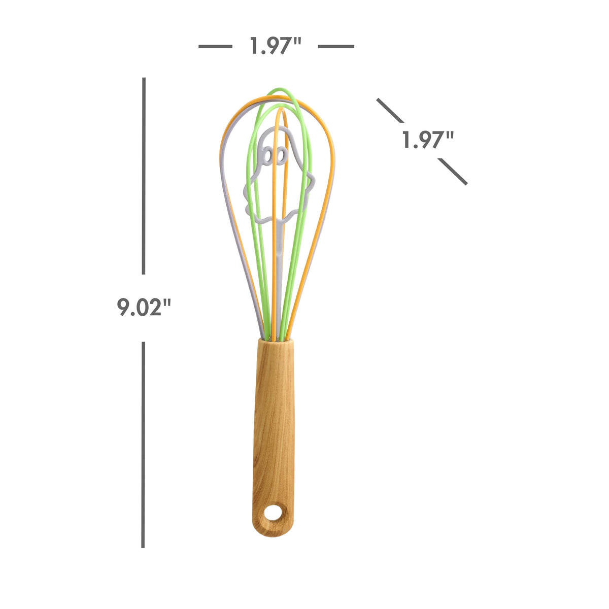 Way To Celebrate Whisk Set, 2-Piece, Silicone & Bamboo