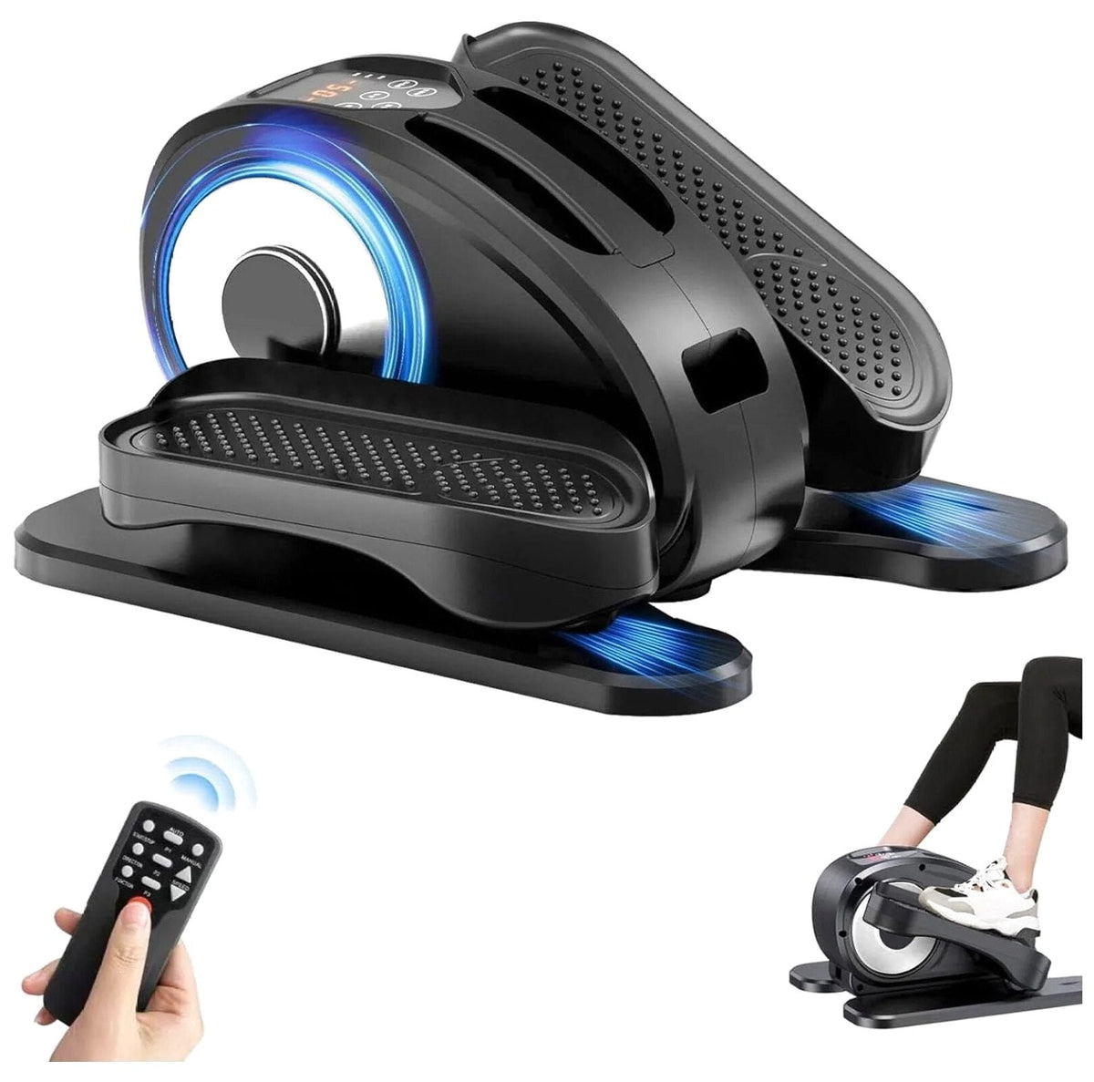 Electric Under Desk Elliptical Foot Pedal Exerciser With Control
