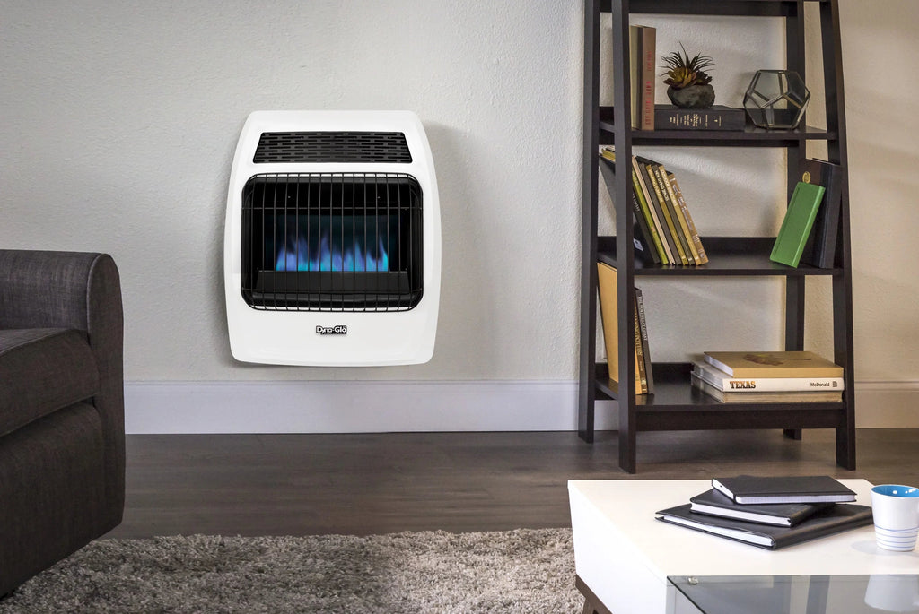 Dyna-Glo Liquid Propane Blue Flame Vent-Free Thermostatic Wall Heater, 20,000 BTU - BFSS20LPT-4P
