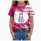 CAUYDY Halloween Ghouls Ghost Retro Girl Kids T-Shirt Graphic Tshirt Little Kids Fall Short Sleeve Tee Tops(Orange, 8-9 Y)