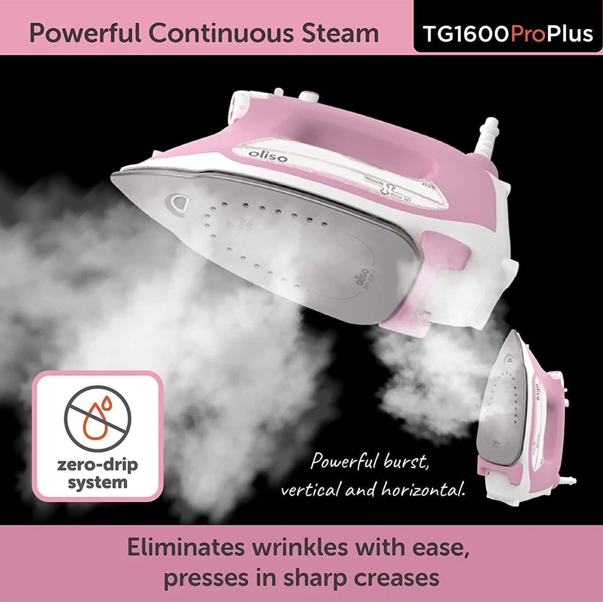 Oliso Pro Plus Ceramic-Coated Steam Iron