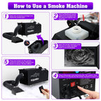 TCFUNDY 1500W Low Lying Fog Machine, Dry-Ice Effect Fogger w/ Tube, Ground Smoke Machine w/ DMX & Wireless Remote Control, Ideal Atmosphere Maker for Halloween, Parties, Weddings and Stage