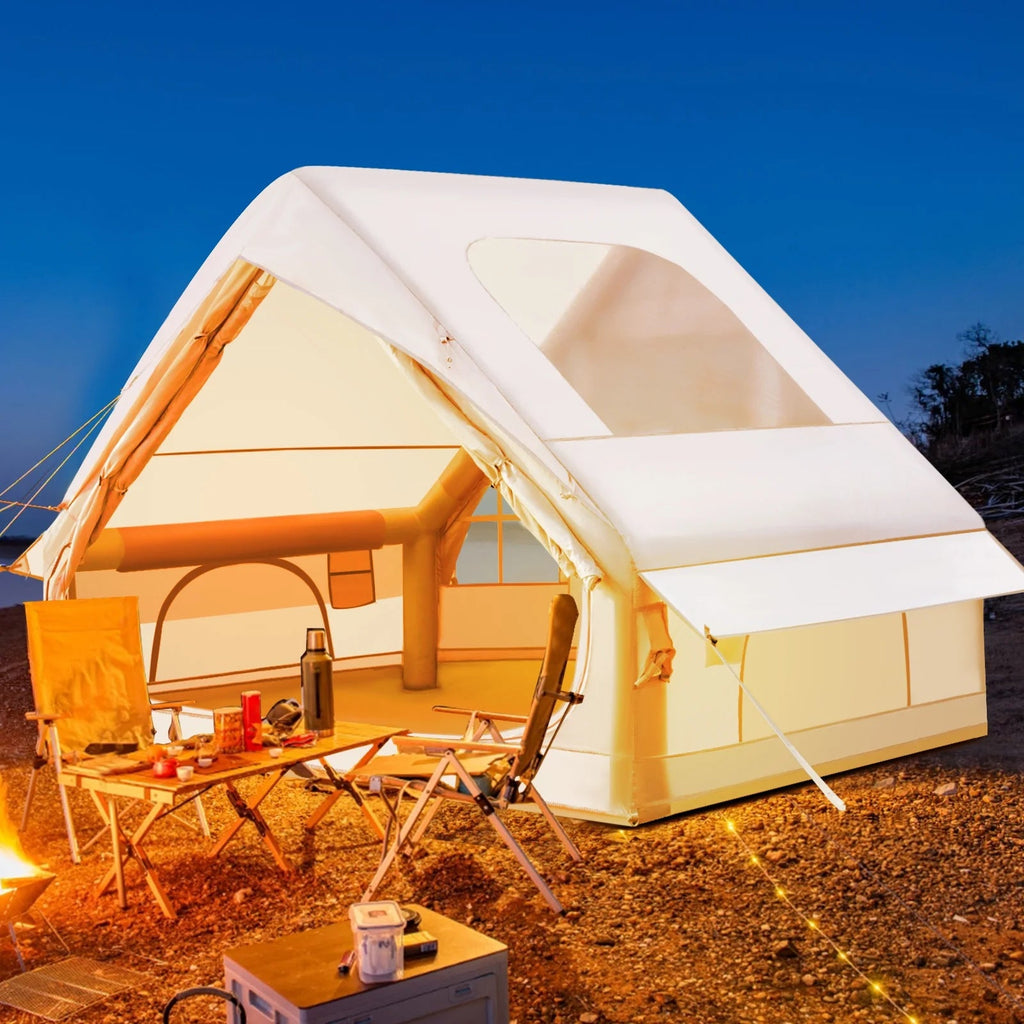 Gaonala Inflatable Camping Tent For 4-6 People, 420D Oxford Fabric - With Hand Pump