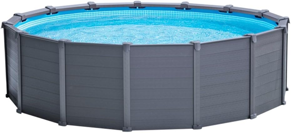 Intex Graphite Panel Above-Ground Pool, Gray, 4.78 m x 1.24 m - 28382