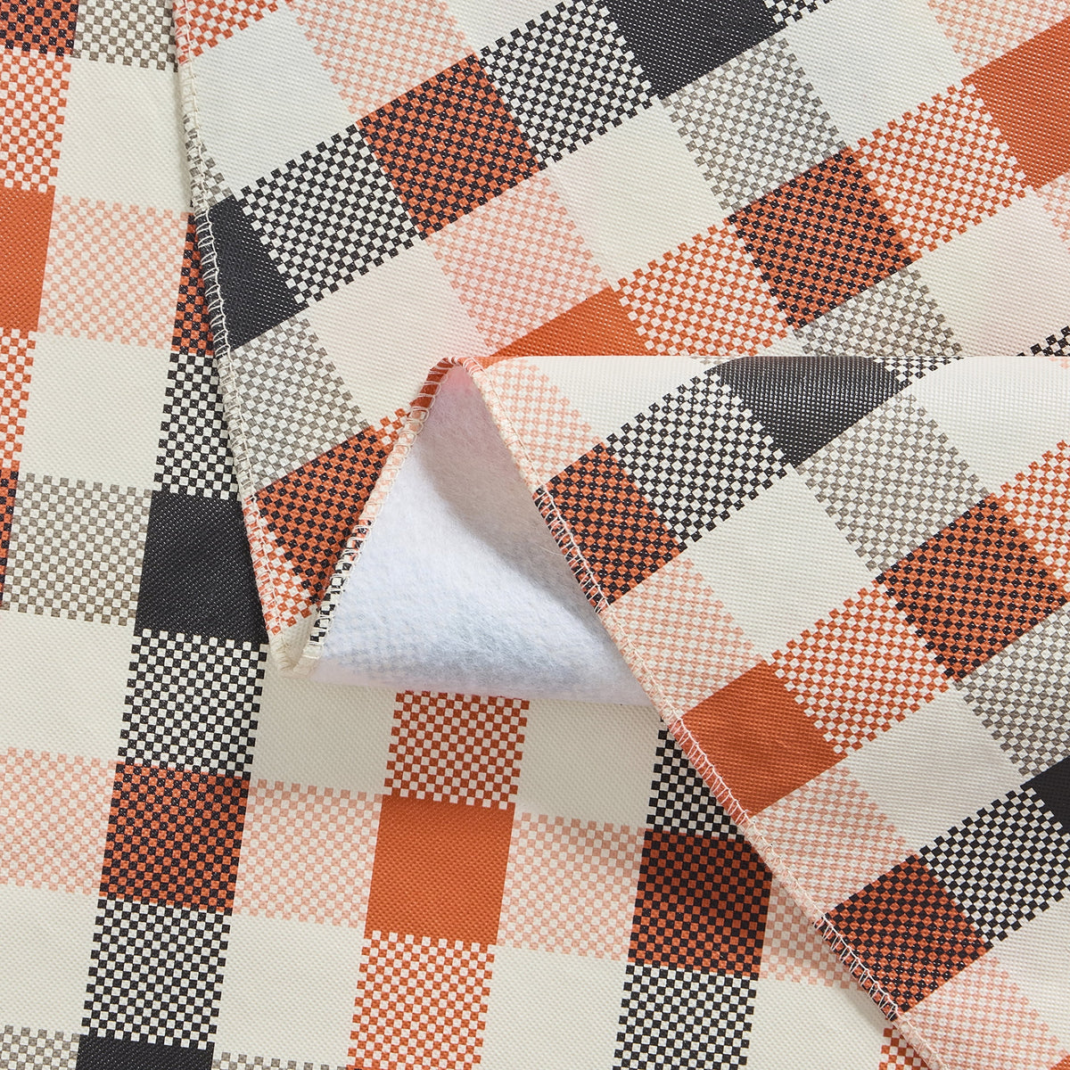 Way To Celebrate Halloween PEVA Tablecloth Indoor & Outdoor Table 70" Round - Buffalo Plaid