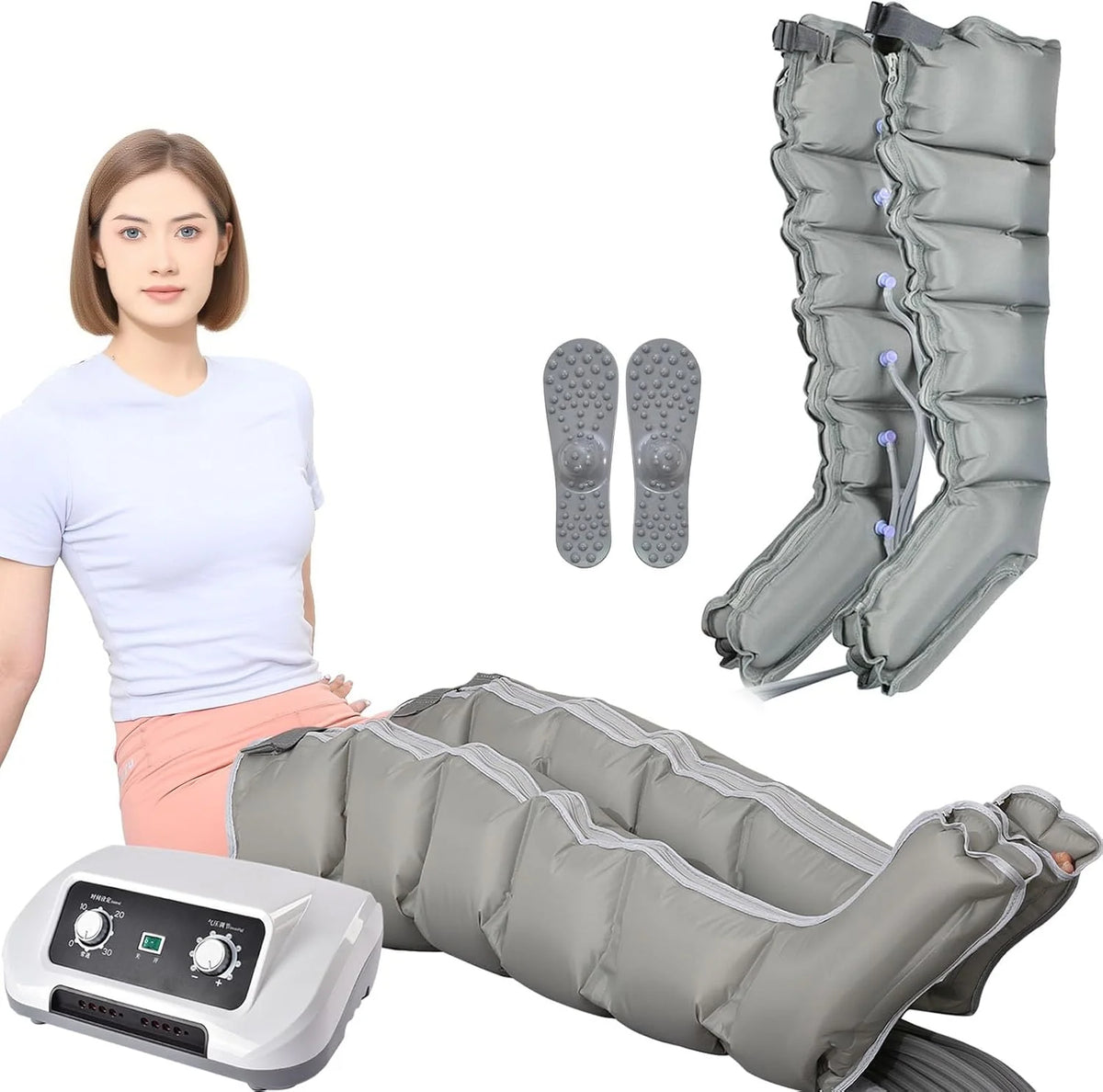 Generic 6-Chamber Compression Massage Boots For Legs, Abdomen And Arms - 1