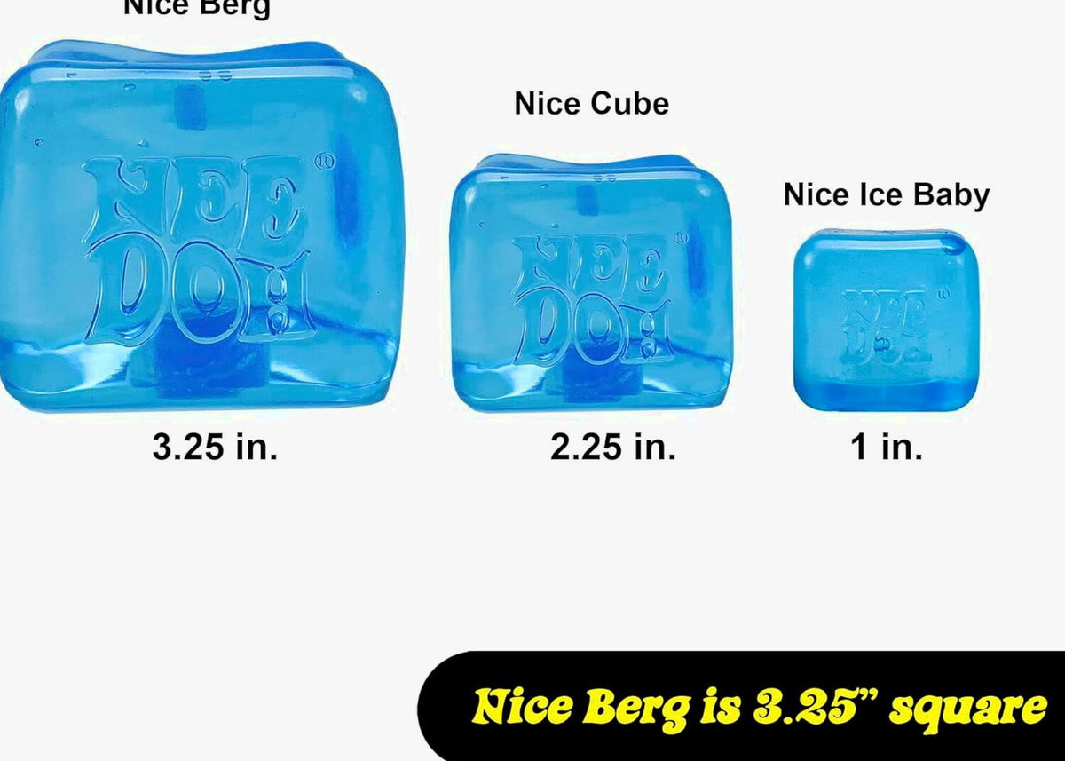 Nee Doh Nice Berg Square Sensory Toy, Blue, Ages 3+