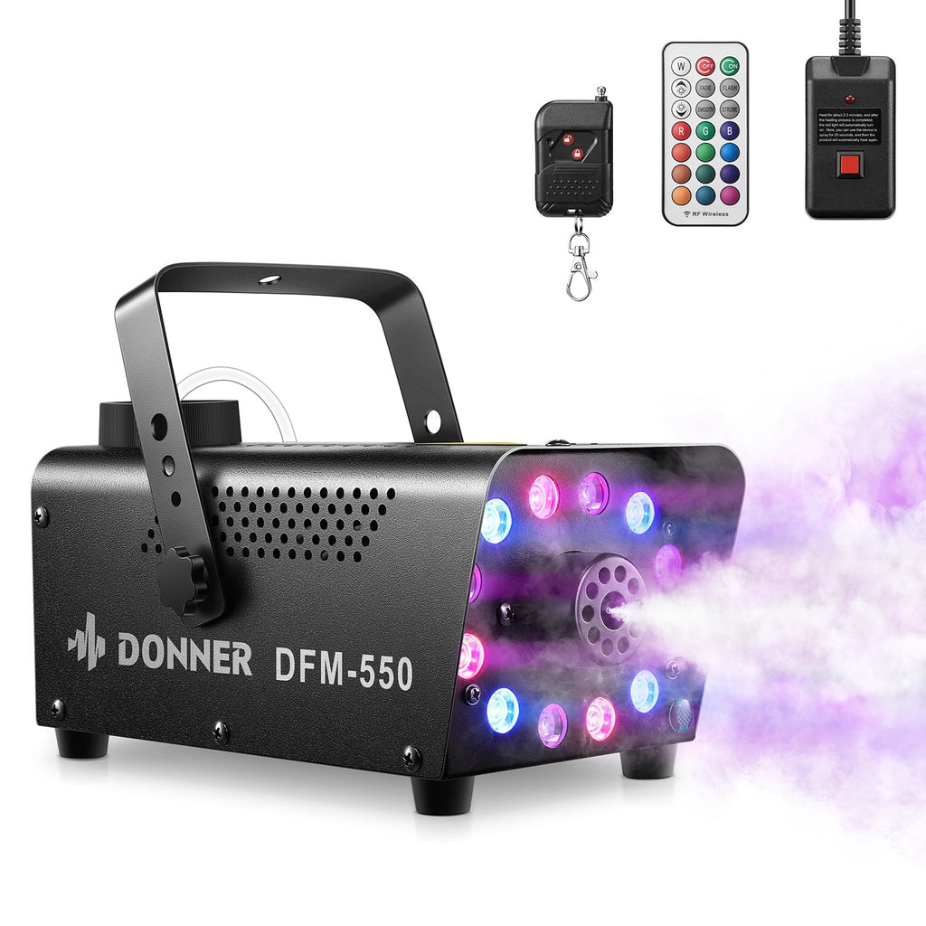 Donner Halloween Fog Machines 600W, 3000 CFM, 13 Colors, 12 RGB LED Lights, Smoke Machine for Party Wedding