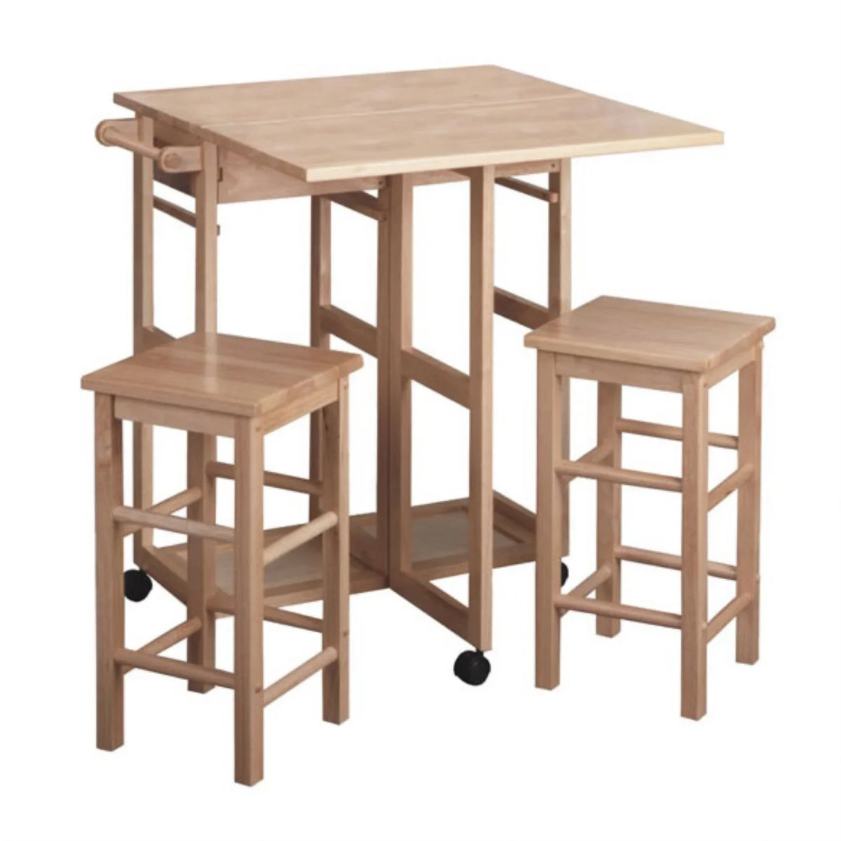 Ergode Suzanne 3-Piece Space Saver Table Set, Natural