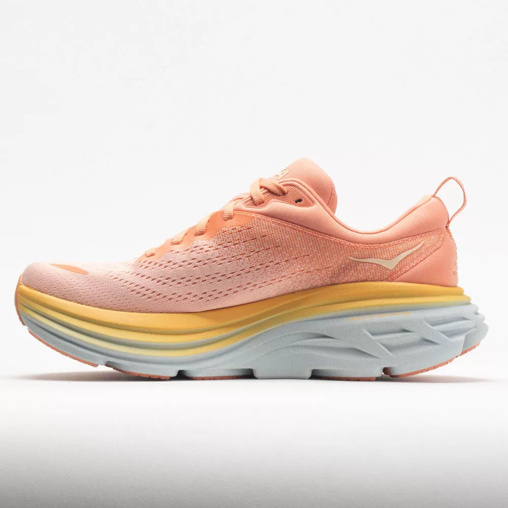 Women's Running Shoes - Bondi 8, Shell Coral/Peach Parfait