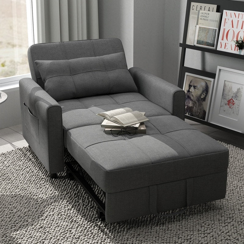 3-in-1 Adjustable Pull-Out Sleeper Sofa Bed With 330 Pounds Capacity