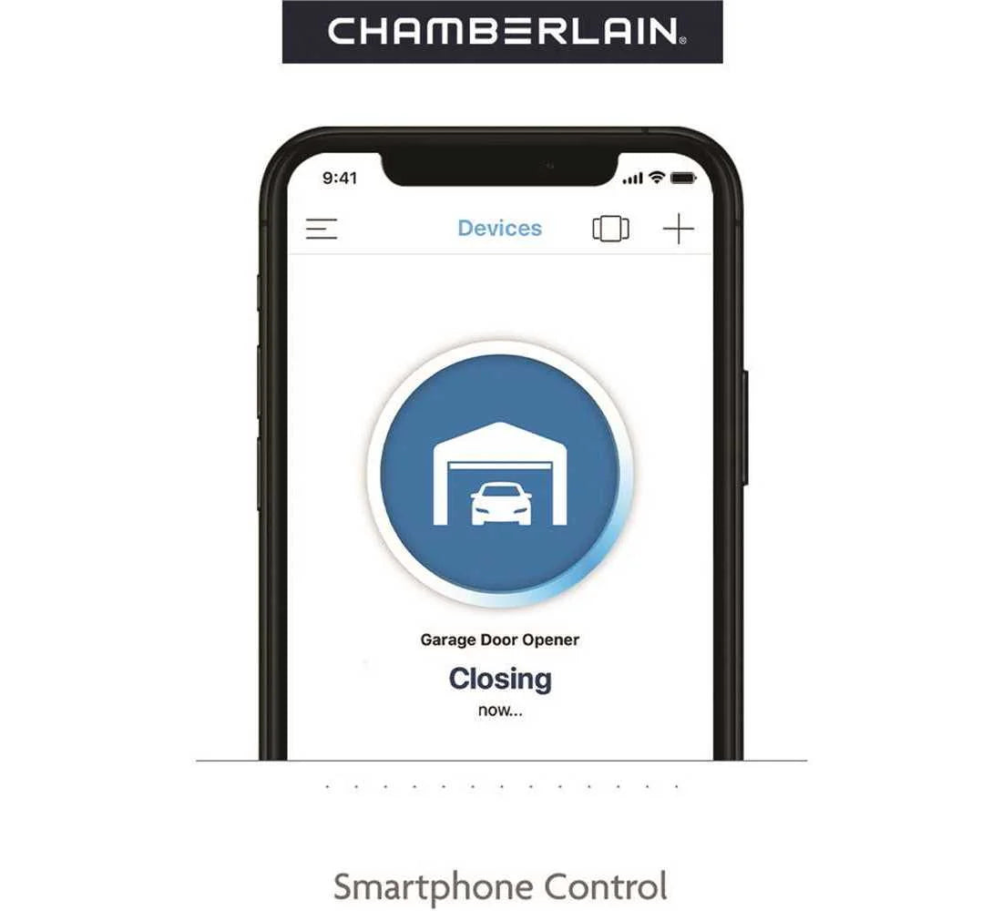 Chamberlain 0.5 HP Chain Drive Smart Garage Door Opener With 7 ft Rail - C2212T