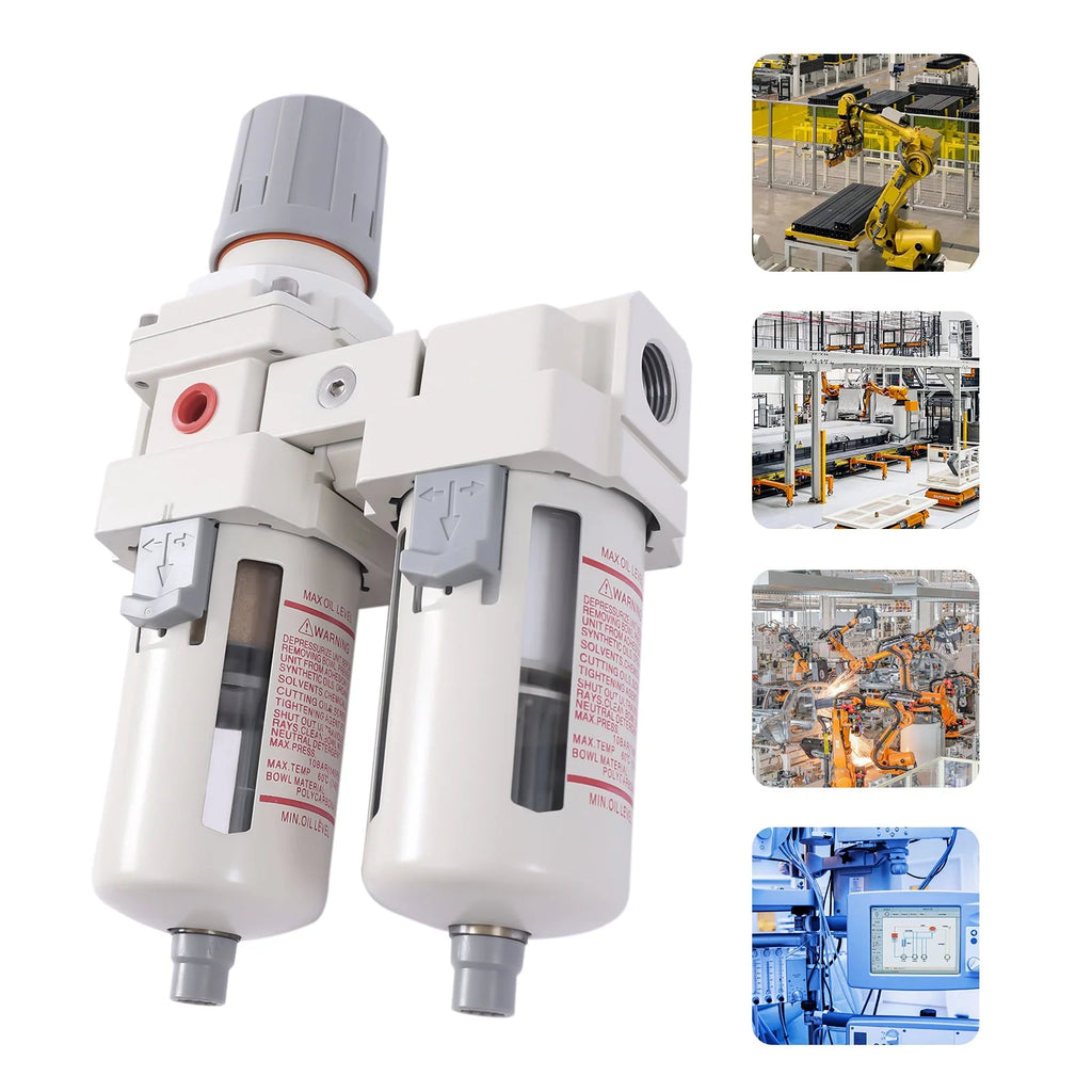 YIYIBYUS 1/2 in NPT Air Pressure Regulator Dryer Filter System With Water Trap Separator