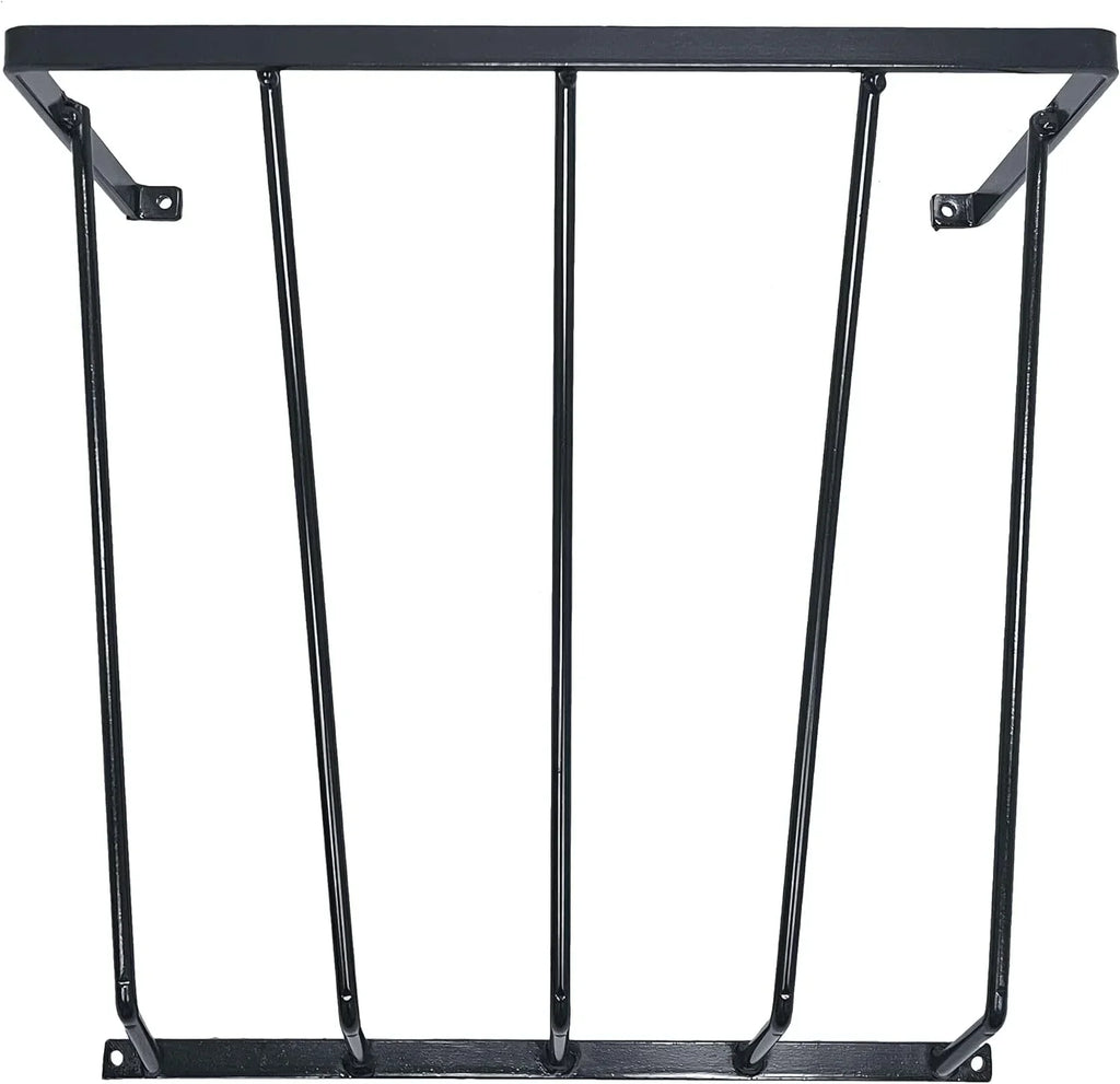 Dutch Ranch Steel Wall Hay Rack, Black, 18.5 in Long