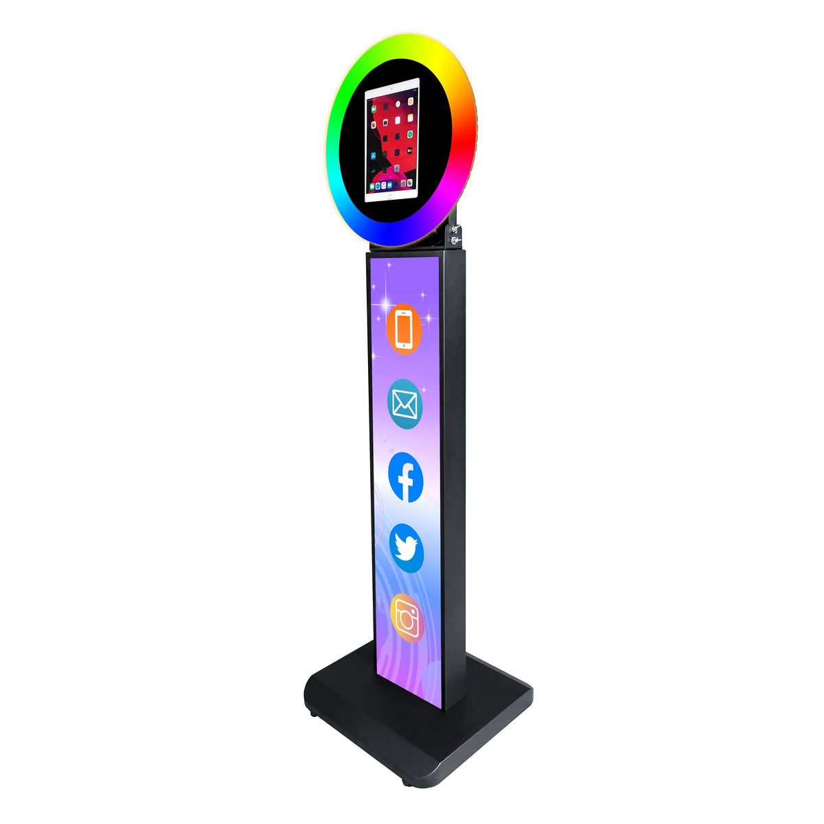 Portable 180 Degree Rotating Ring Light 10.2 Inch iPad Photo Booth Selfie