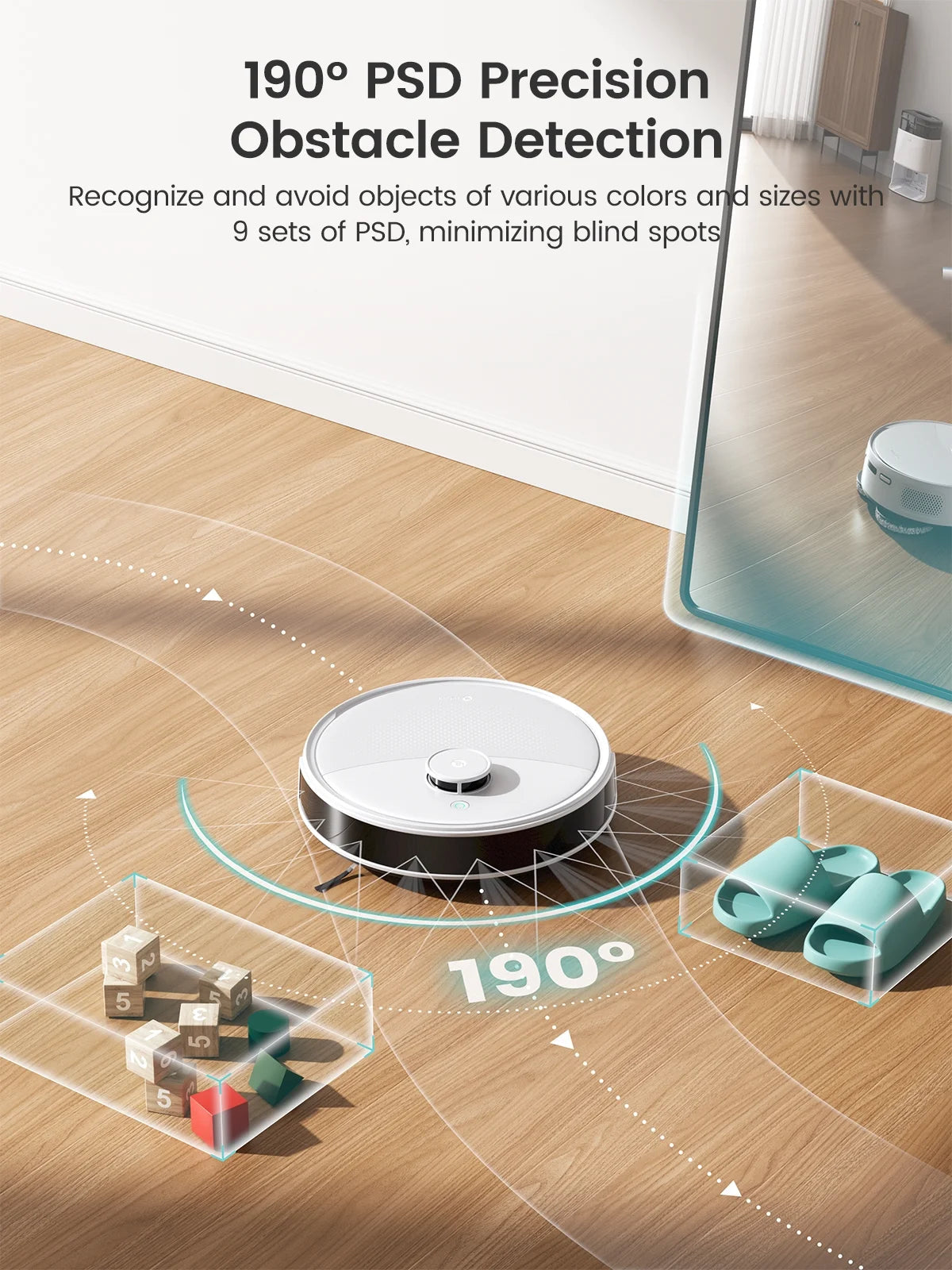 Lefant Robot Vacuum And Mop, 12000Pa Suction, All-In-One Base Station, Dual Spinning Mops - M3L