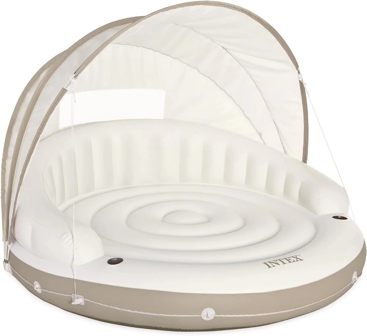 Intex Canopy Island Inflatable Pool Float, 78.5 x 59 inch, 440 lb Capacity - 58292EP