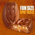 Snickers Pumpkins Fun Size Chocolate Halloween Candy Bars, - 5.5 Oz Pack