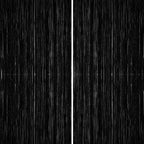 Sm:)e 2-Pack Light Bright Silver Foil Fringe Curtains for Events - Birthday, Wedding, Graduation, Christmas, Baby Shower, various festivals Decor Photo Booth Fun!