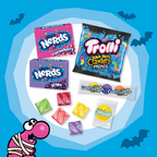 Nerds Classic Fun Halloween Trick-or-Treat Variety Bag, Laffy Taffy, Now and Later, Lemonhead, Gobstopper, and NERDS Original, 425 Pieces, 104.6 Ounces