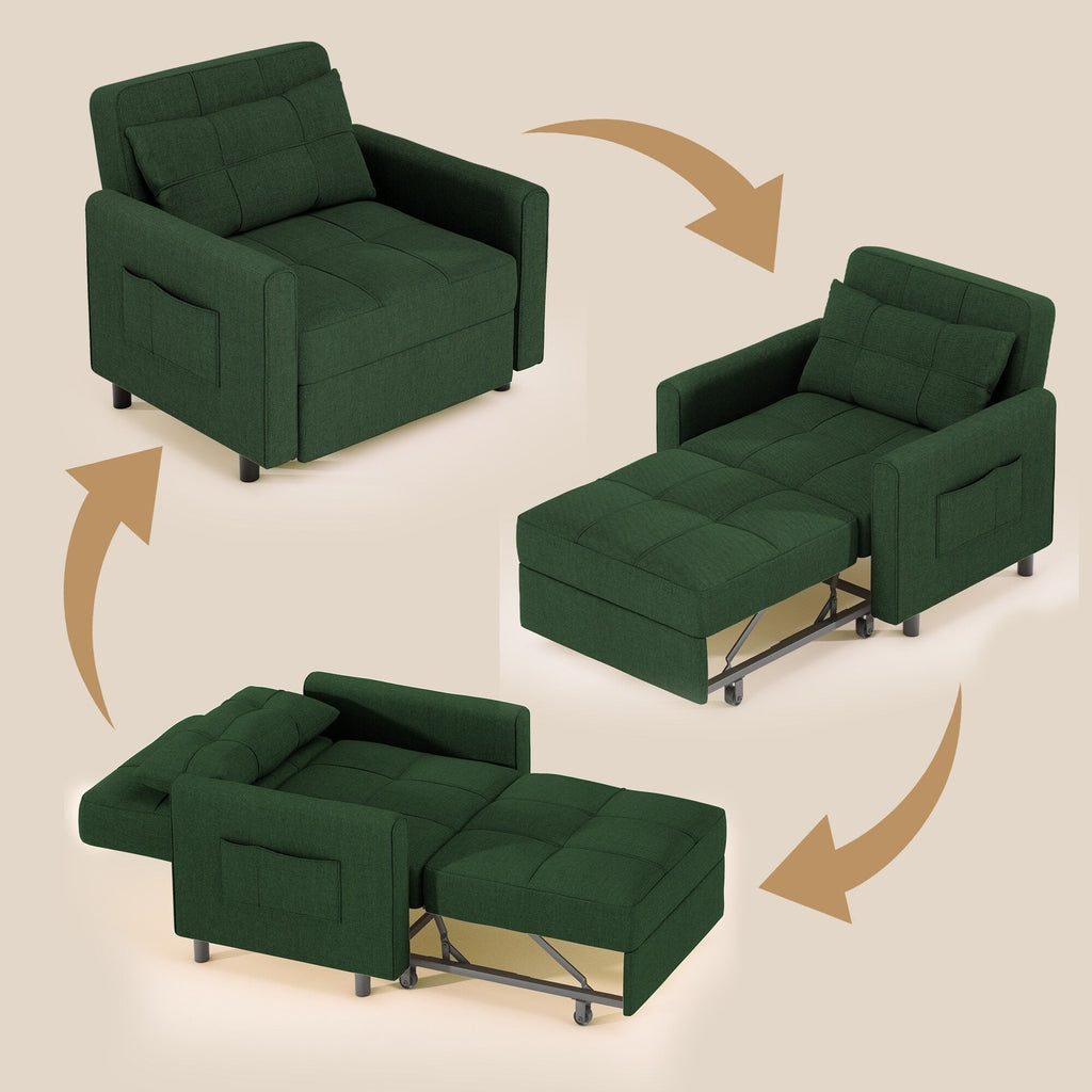 3-in-1 Adjustable Pull-Out Sleeper Sofa Bed With 330 Pounds Capacity